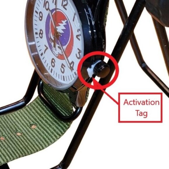 Limited Edition Grateful Dead Analog Watch Green Band Illuminating Hands NWT - Picture 3 of 12